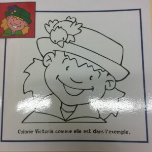 Colorie Victoria en suivant l'exemple