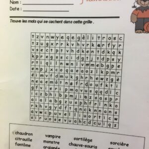 Mots cachés d'Halloween