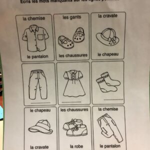 Entoure le mot qui correspond à l'image