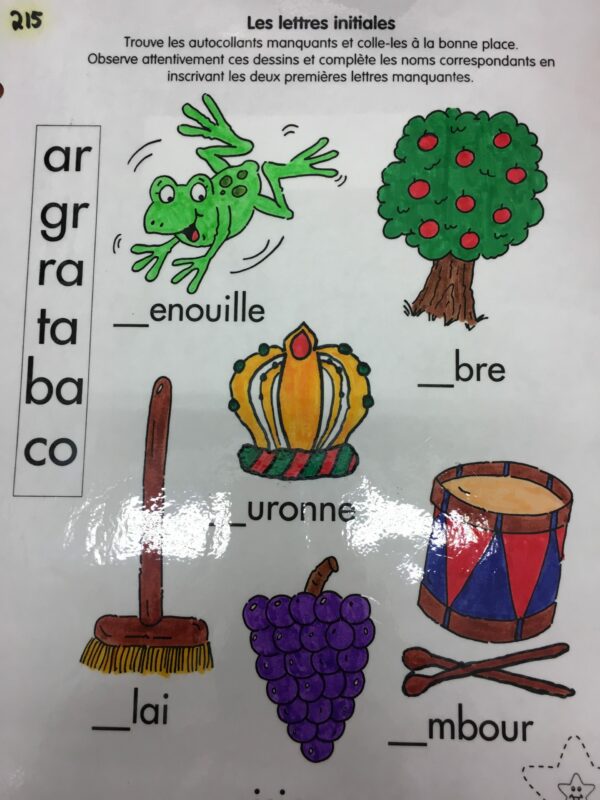 Les lettres initiales