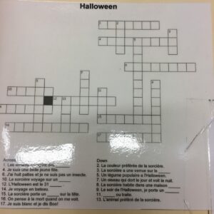 Mots croisés d'Halloween