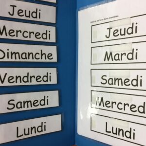 Les jours de la semaine