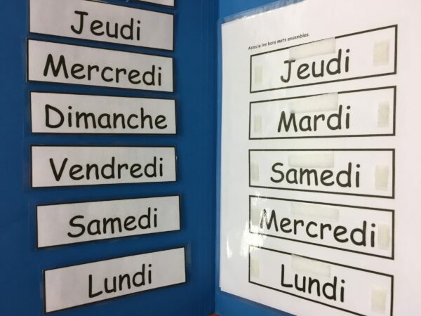 Les jours de la semaine