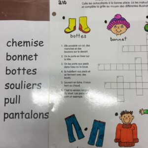 Mots croisés de vêtements