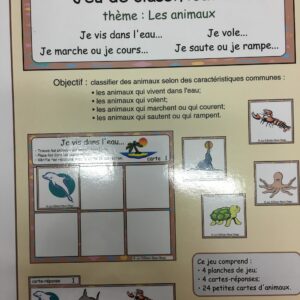 Jeu de classification des caractéristiques communes