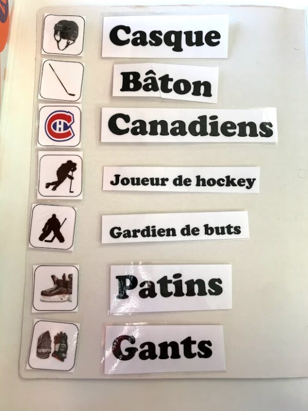 Place les noms des équipements sportifs