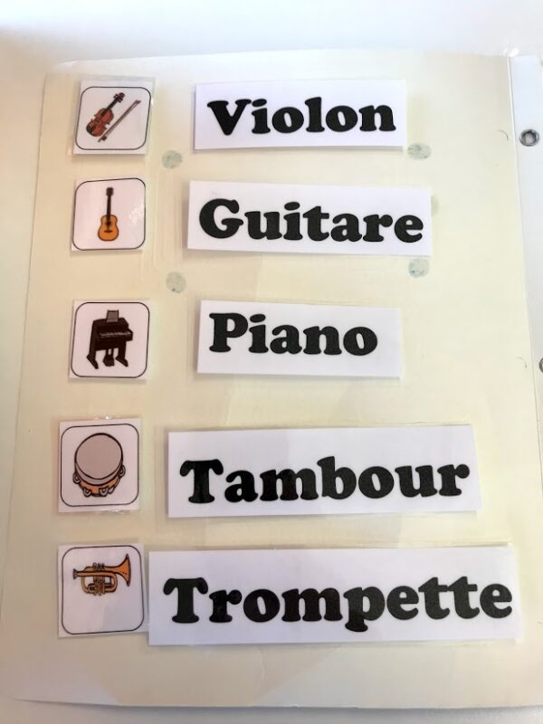 Place les noms des instruments de musique