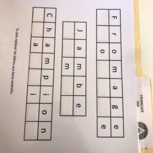 Place les lettres