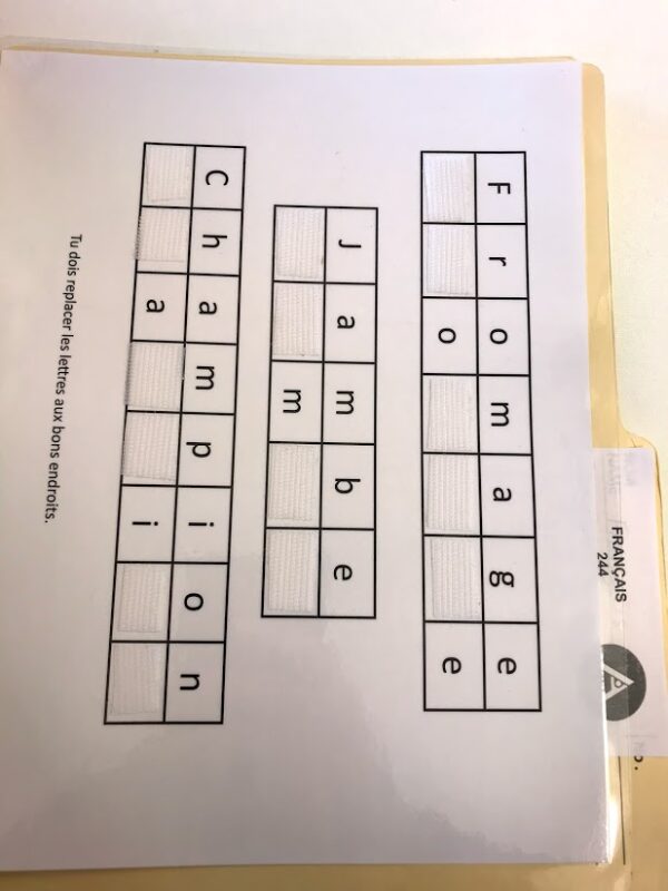 Place les lettres
