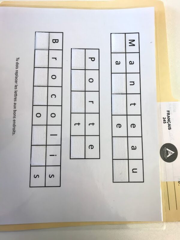 Place les lettres