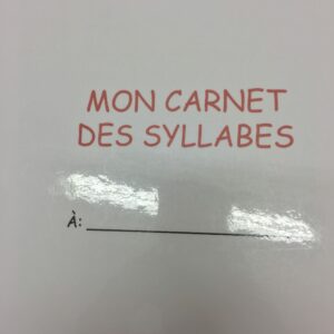 Carnet de syllabes
