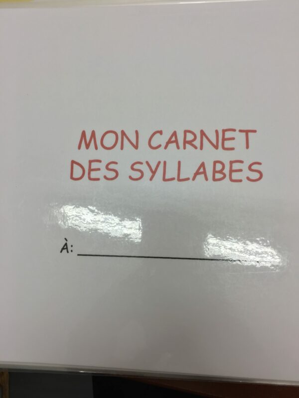 Carnet de syllabes