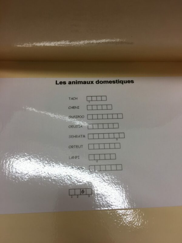Place les lettres au bon endroit