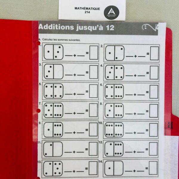 Addition jusqu'à 12