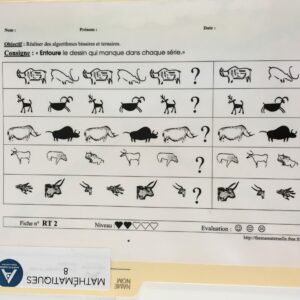 Entoure le dessin qui manque dans chaque série