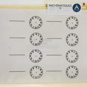 Place les aiguilles de l'horloge