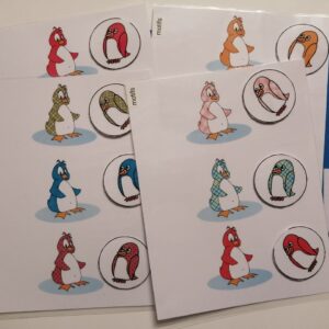 Trouve les pingouins avec le même dessin