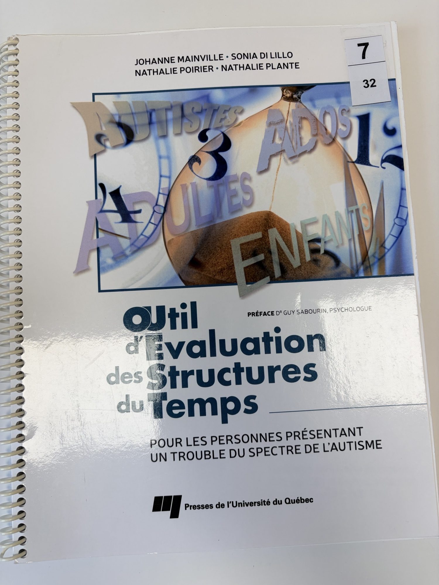 Outil d'évaluation des structures du temps